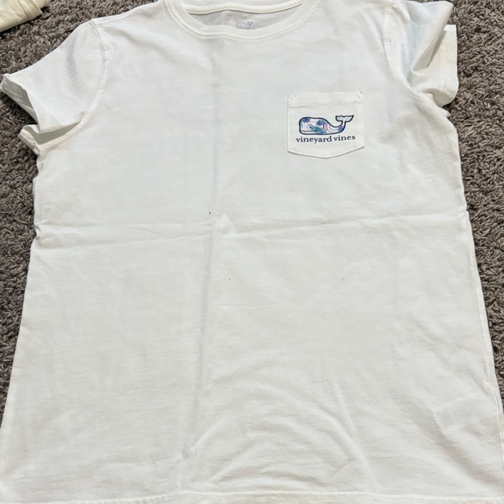 Vineyard Vines Kids White Tee with Logo